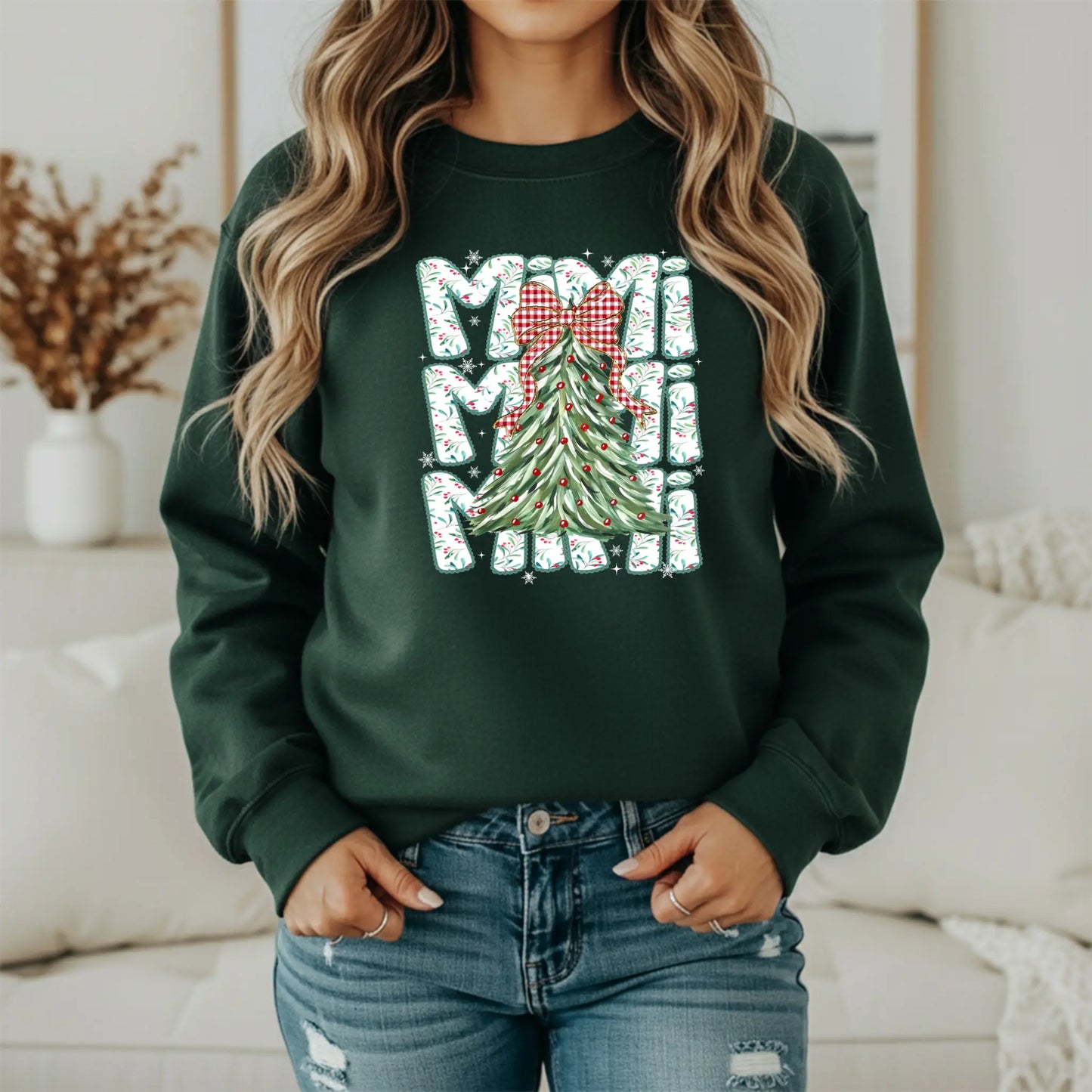 Christmas Mimi Gildan Sweatshirt – Festive Grandmother Holiday Crewneck Twice the Charm Boutique