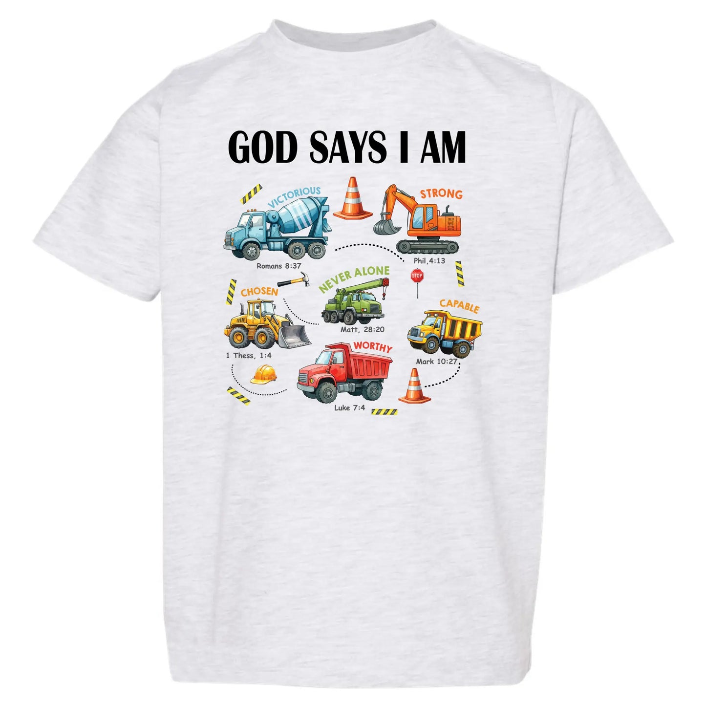God Says I Am – Construction Faith Tee My Store