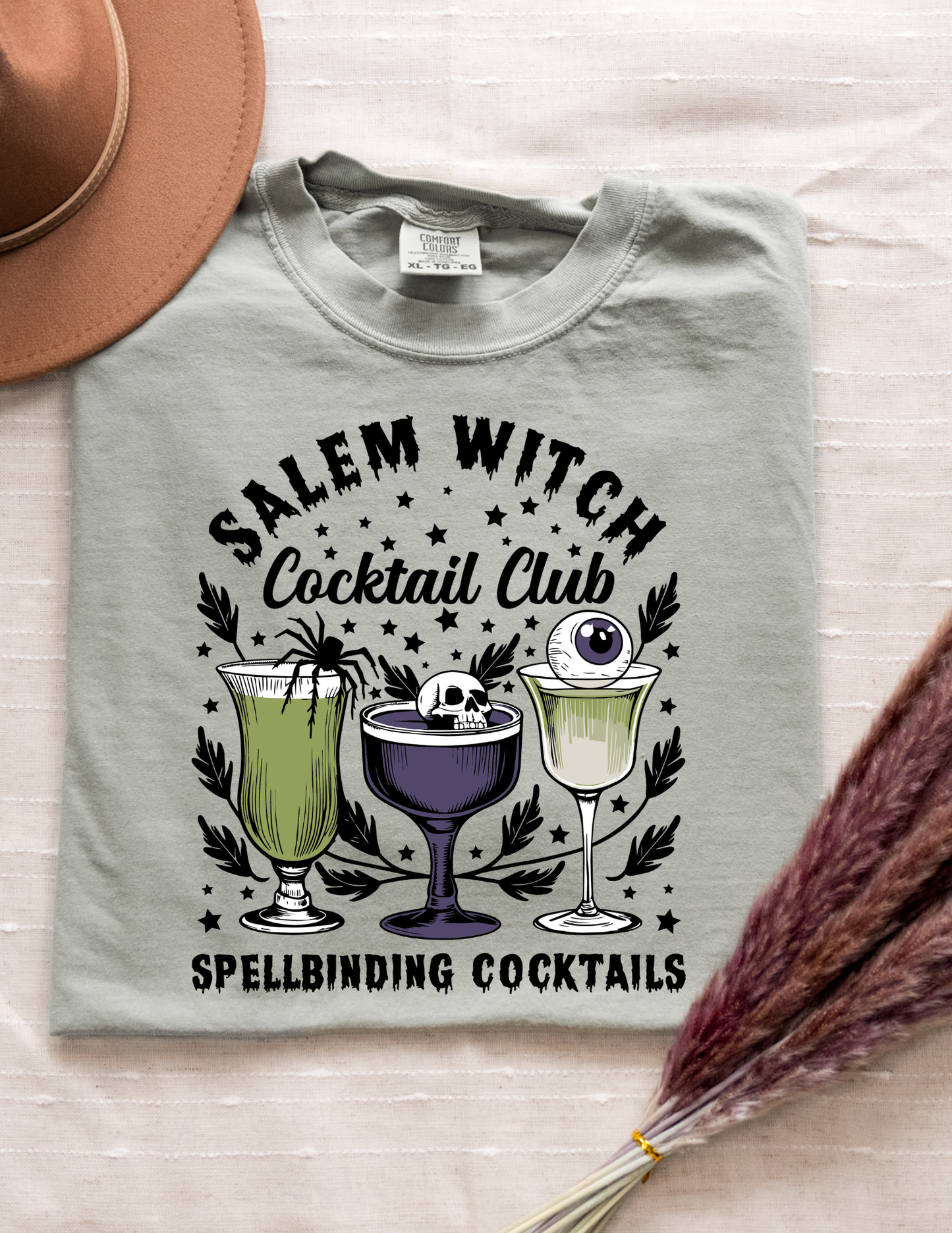 Salem Witch Cocktail Club T-Shirt – Spellbinding Cocktails | Comfort Colors Bay