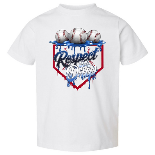 Respect the Drip Baseball Kids Tee