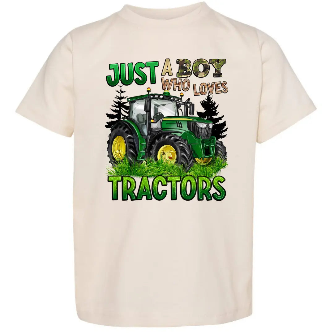 Just a Boy Who Loves Tractors Tee My Store