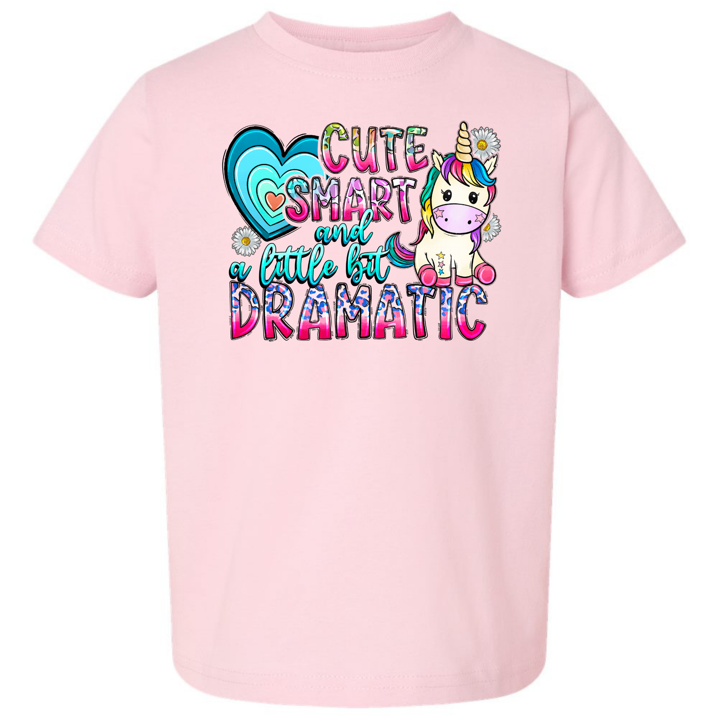 Cute, Smart & A Little Bit Dramatic Kids Tee (Back Design)