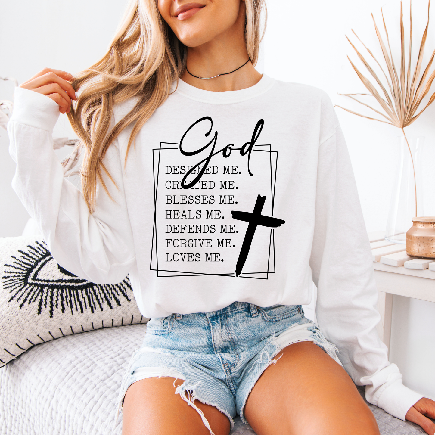 God Designed Me Christian Affirmation Tee
