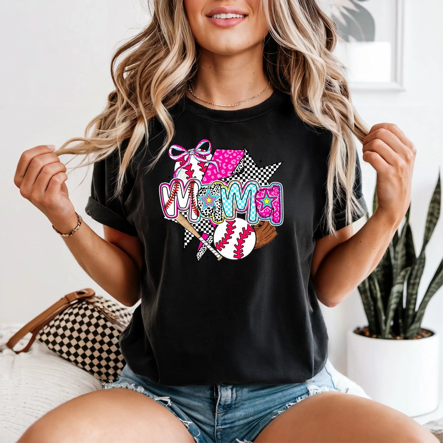 “Funky Stars Baseball Mama Tee” – Bold, Bright & Ballpark Ready My Store