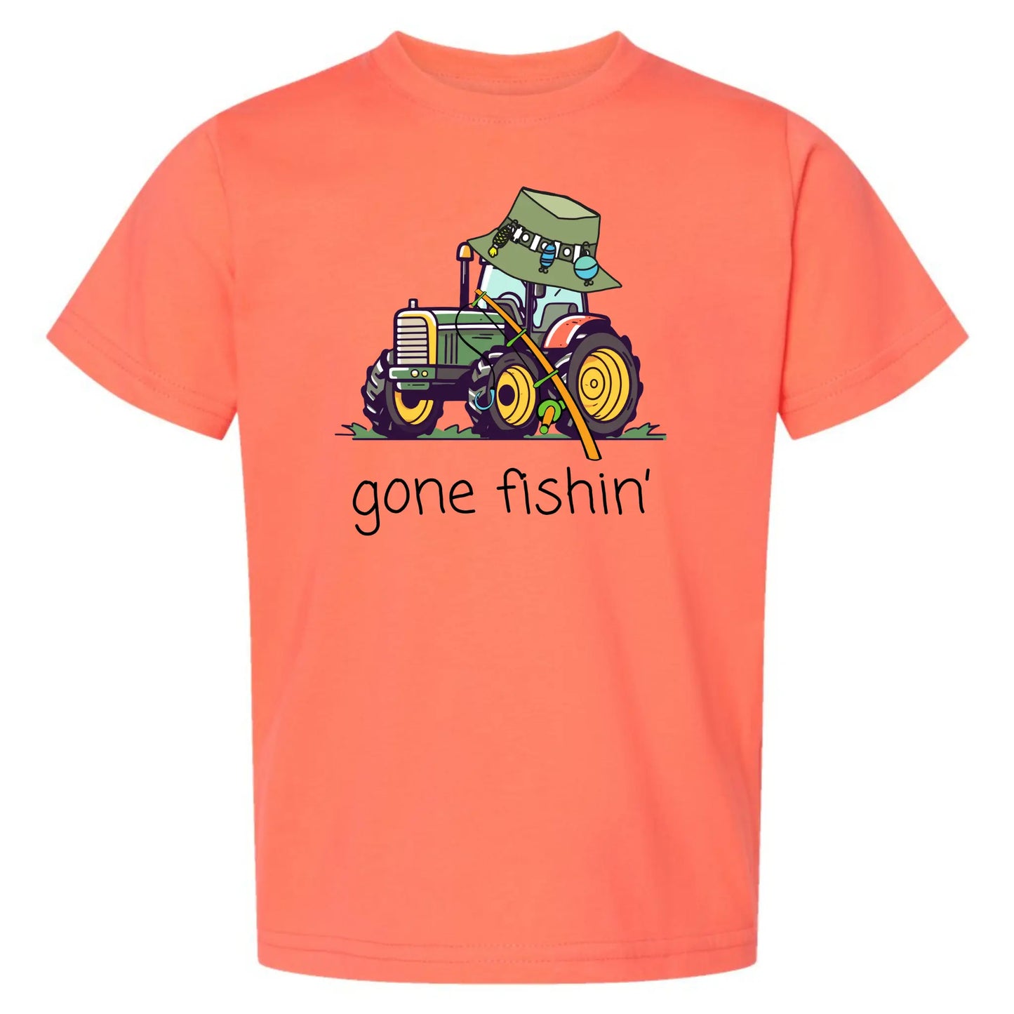 Gone Fishin’ Tractor Tee My Store