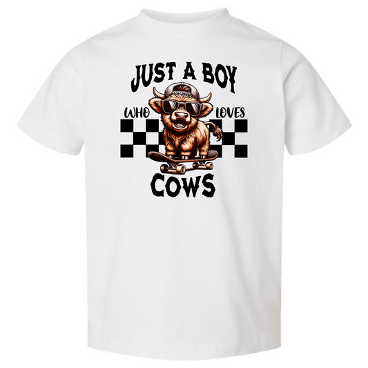 Just a Boy Who Loves Cows Tee