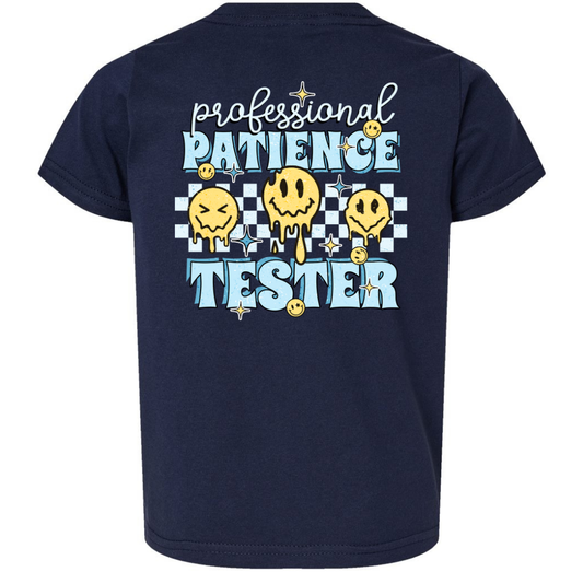 Professional Patience Tester Kids Tee (Back Design)