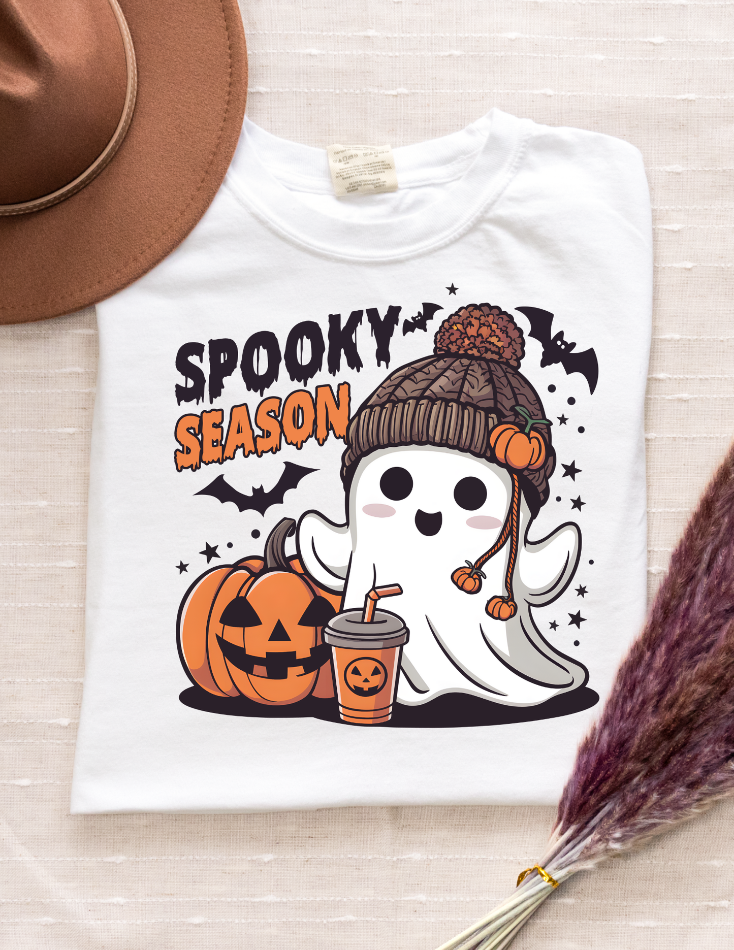 “Spooky Season” Graphic Tee – Cute Ghost Halloween Shirt