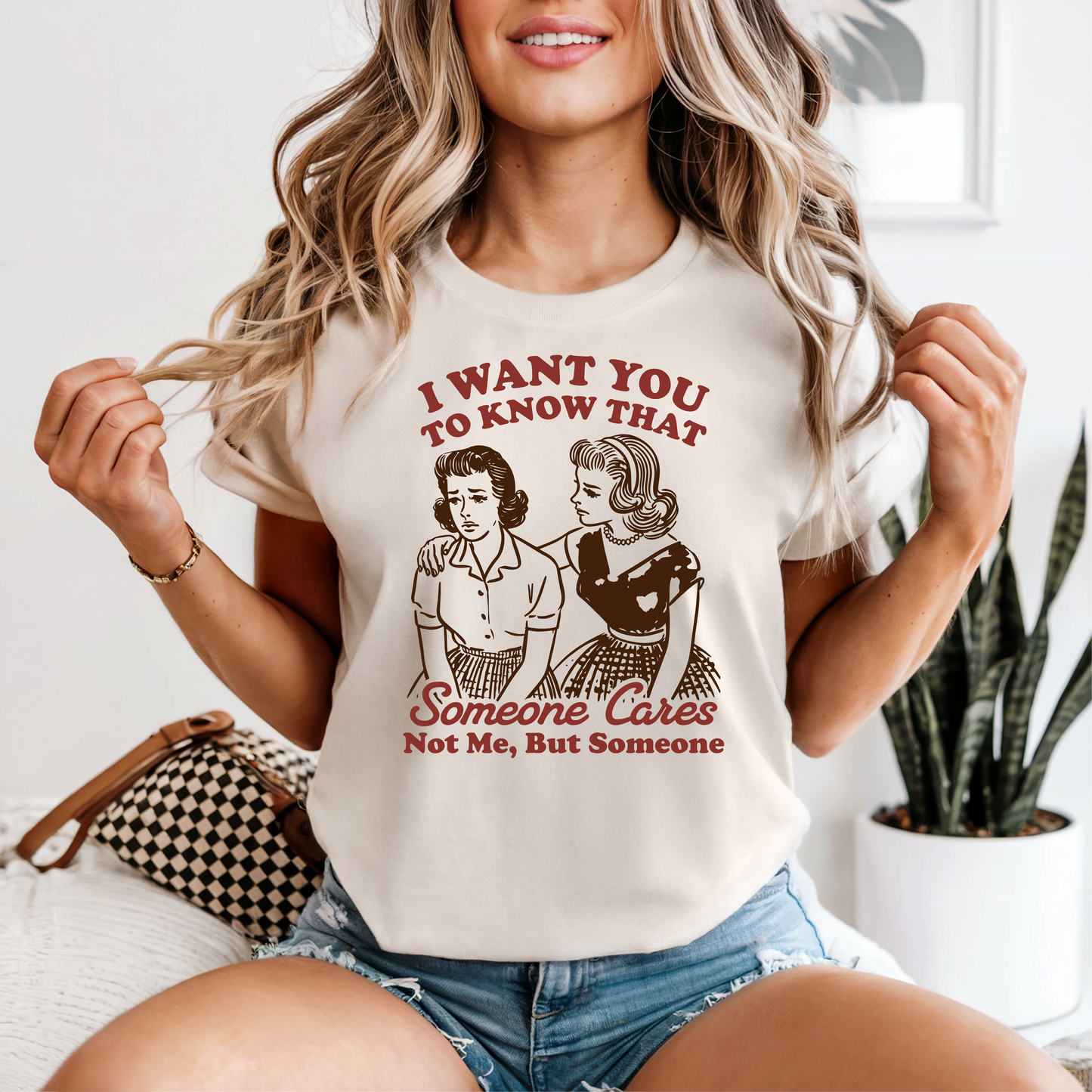 “Someone Cares… Not Me” Retro Sarcastic Tee