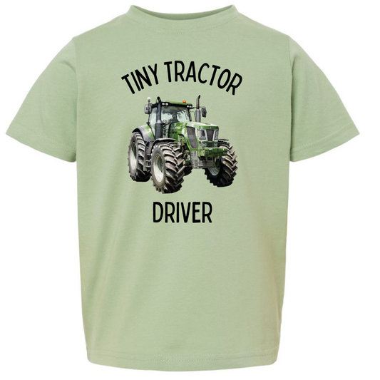 Tiny Tractor Driver Kids Tee