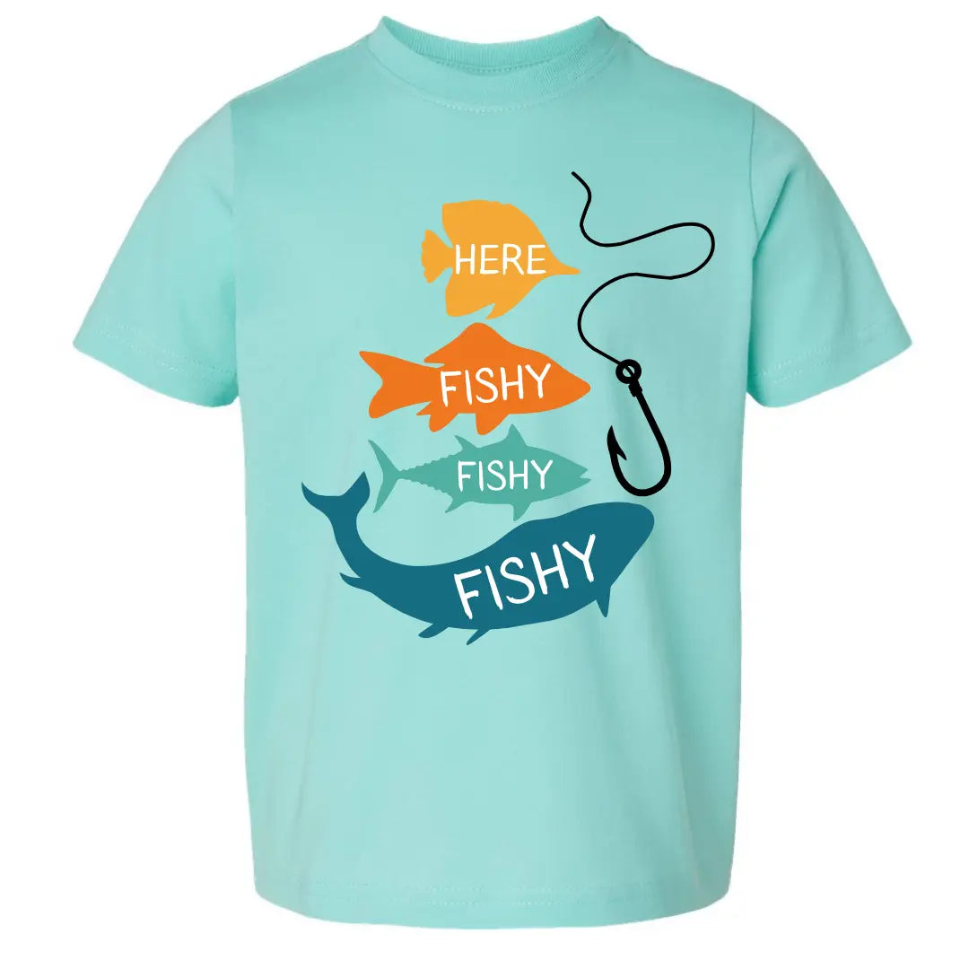 Here Fishy Fishy Fishy Kids Graphic Tee My Store