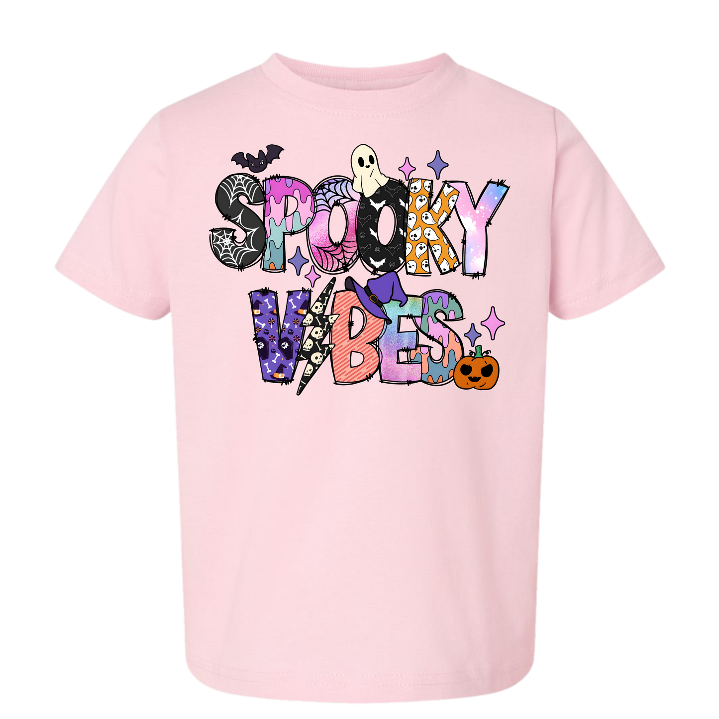 “Spooky Vibes” Kids Halloween Graphic Tee – Cute Toddler & Youth Shirt