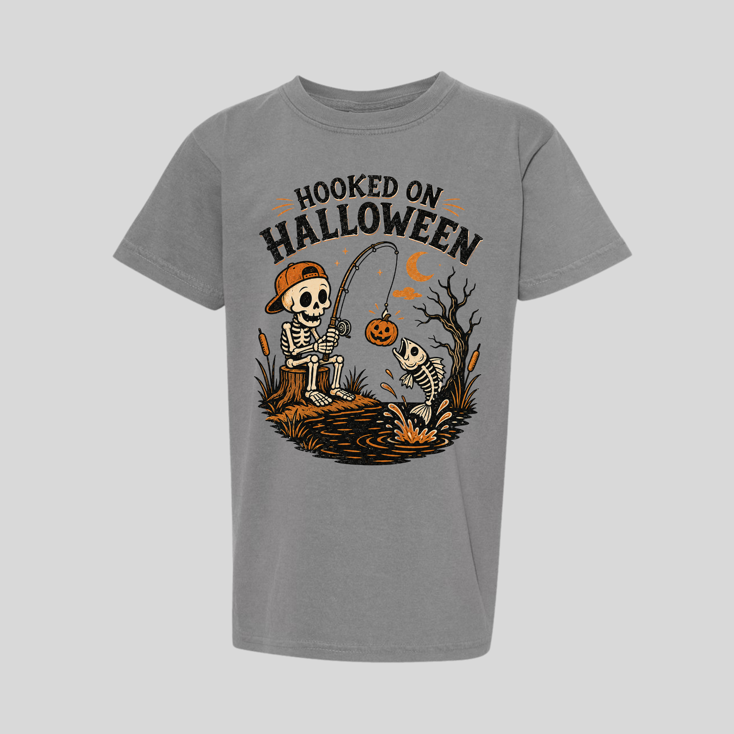 Youth Hooked on Halloween Comfort Colors T-Shirt