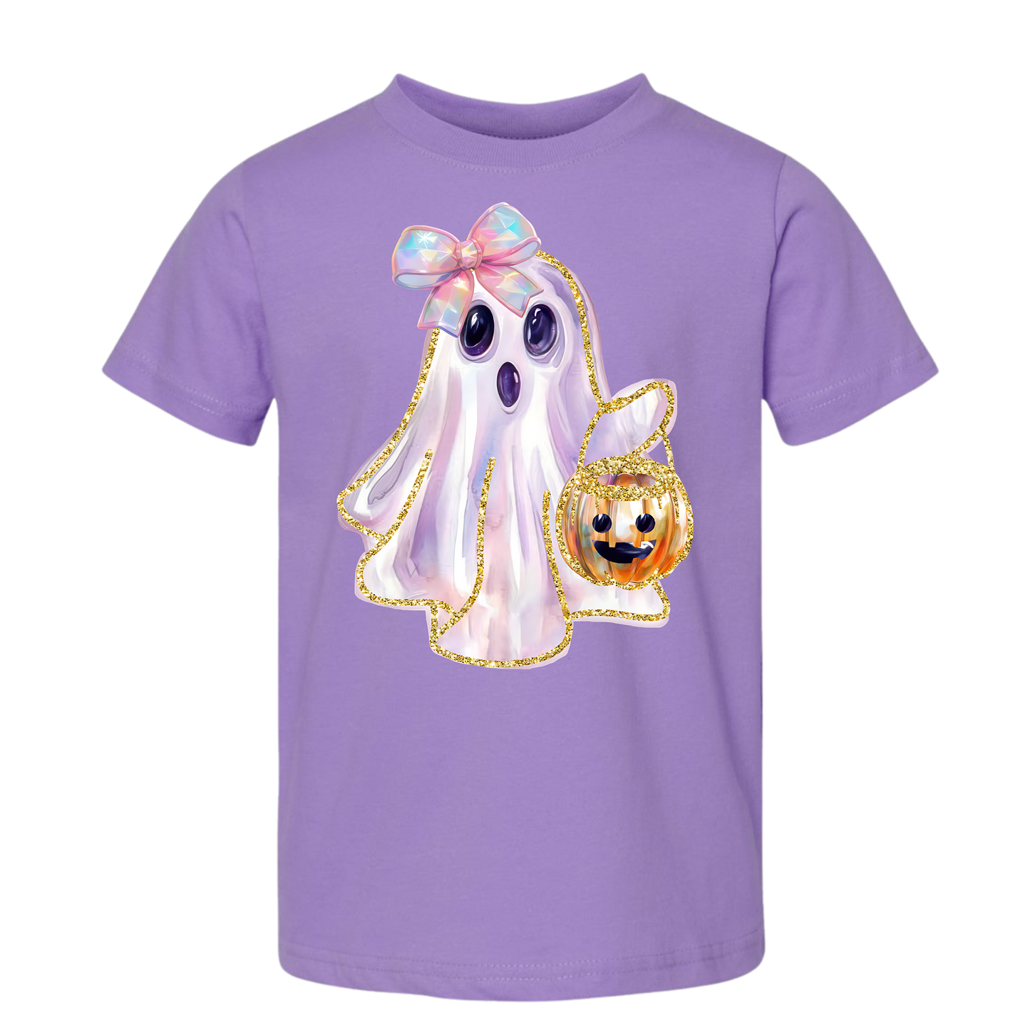 “Girly Ghost” Kids Halloween Graphic Tee – Cute Trick-or-Treat Shirt