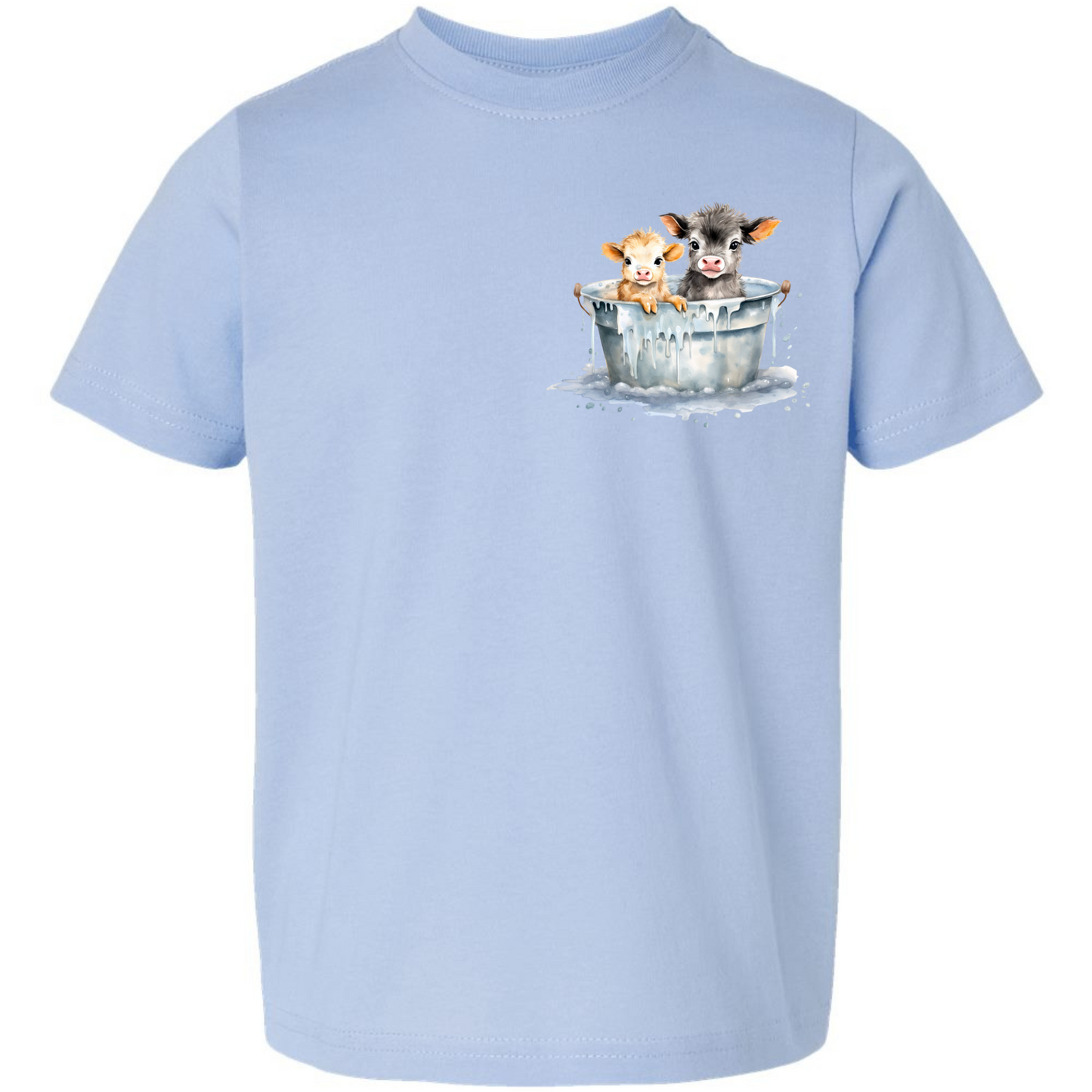 Working at the Cow Wash Kids Tee (Back Design)
