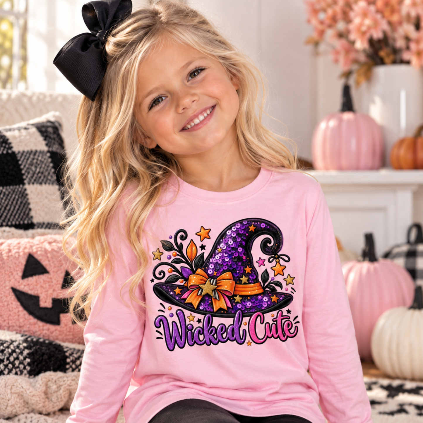 Wicked Cute Long Sleeve Halloween Kids Tee