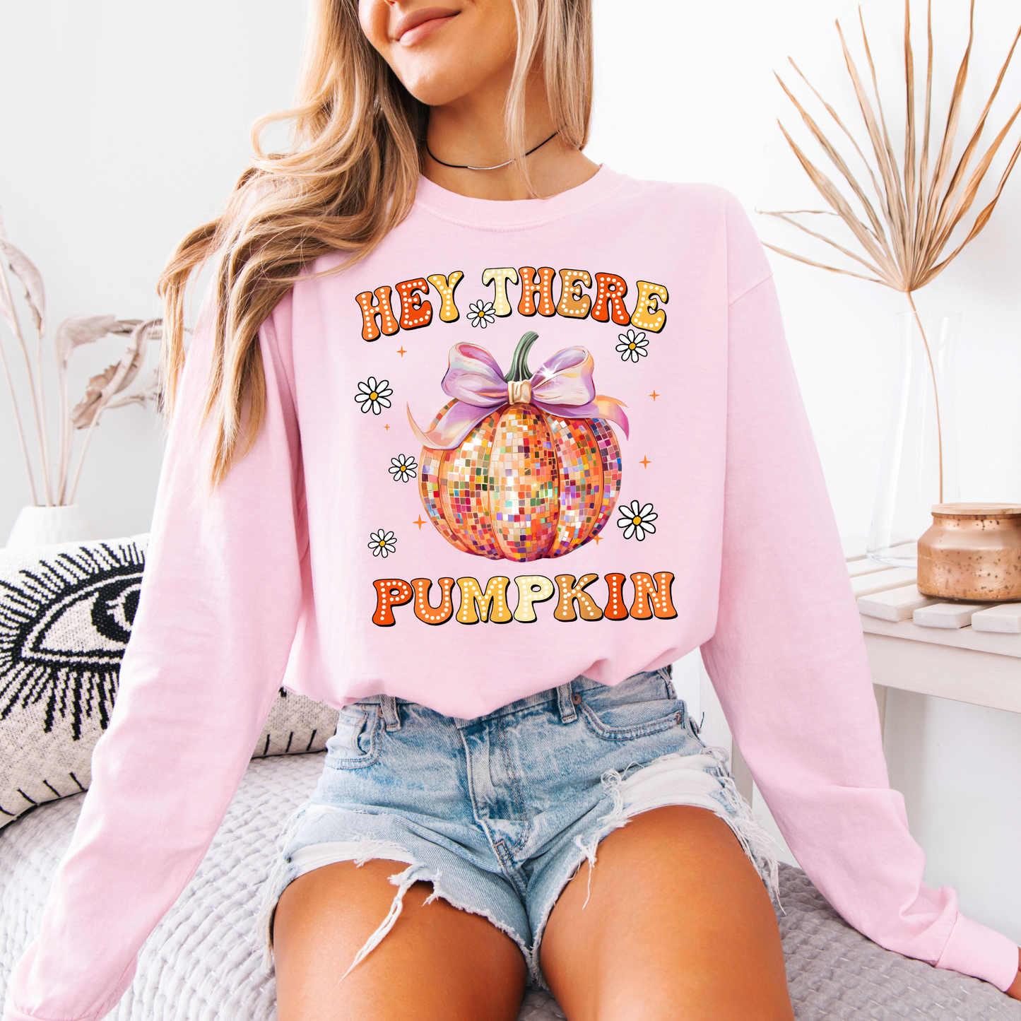 Hey There Pumpkin Disco Long Sleeve Tee