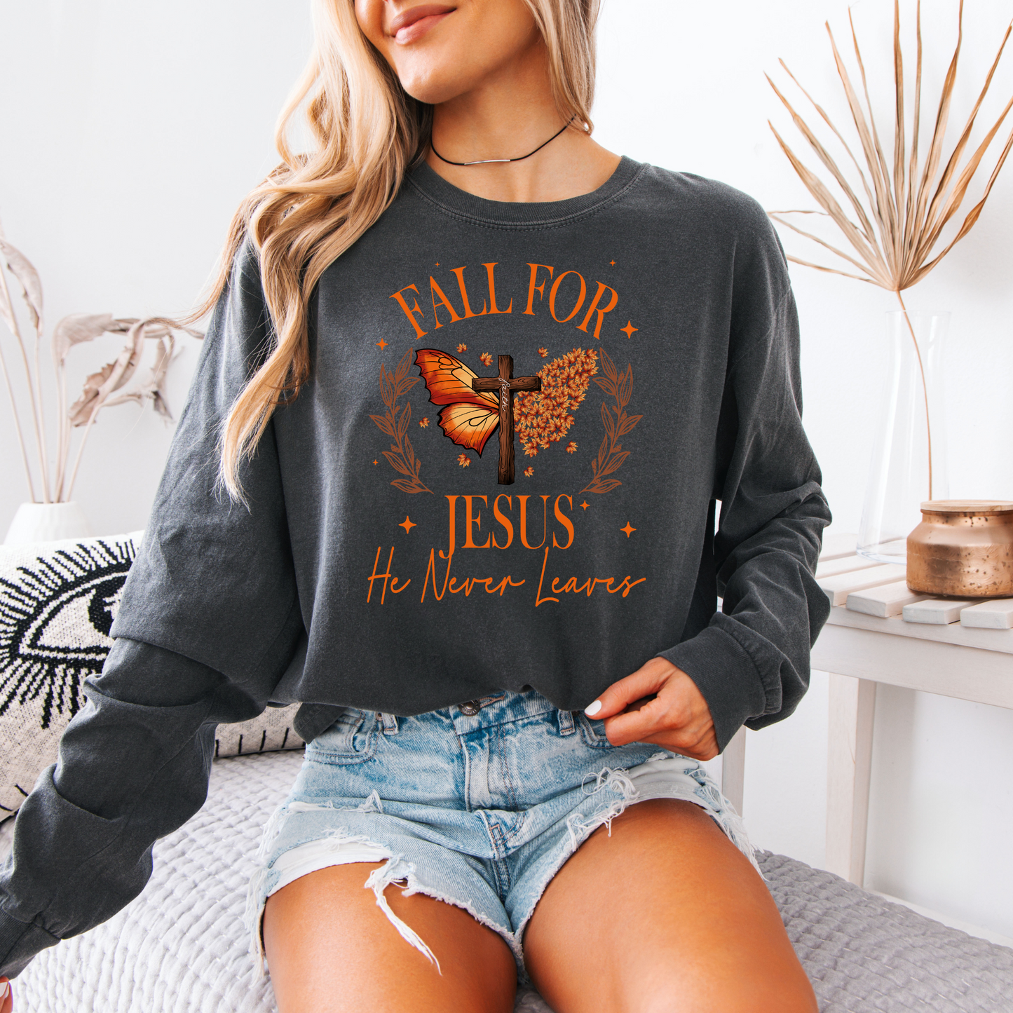 Fall For Jesus Long Sleeve Tee