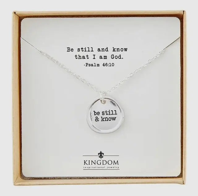 Be Still & Know Stamped Necklace Twice the Charm Boutique