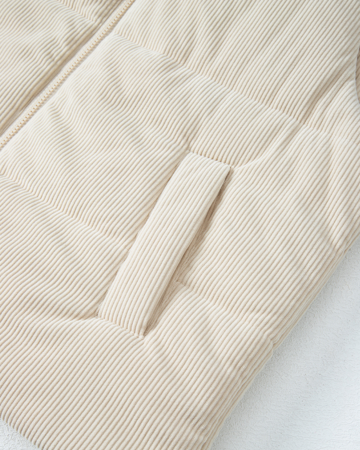 Cozy Comfort Corduroy Puffer Vest – Cream