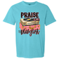 Praise Is My Playlist Shirt Comfort Colors Lagoon Tee – Christian Music Shirt Twice the Charm Boutique