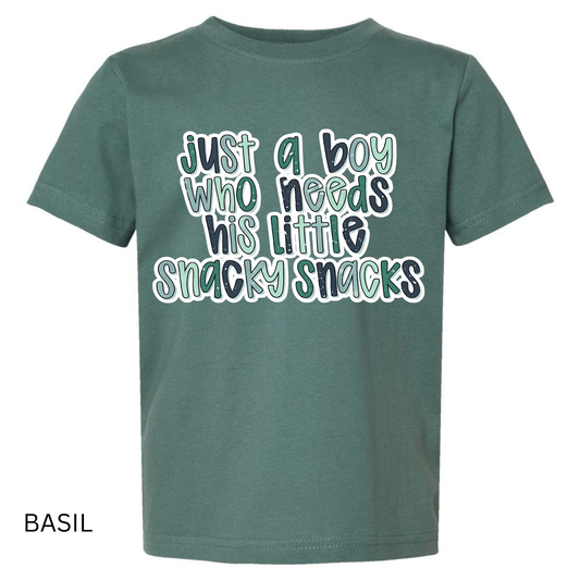 Snacky Snacks Kids Shirt – Funny Toddler Boy Tee Twice the Charm Boutique