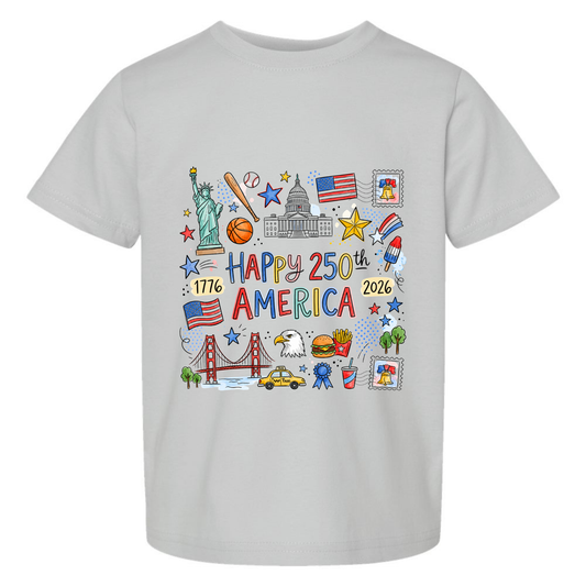 Happy 250th America Kids Shirt Twice the Charm Boutique