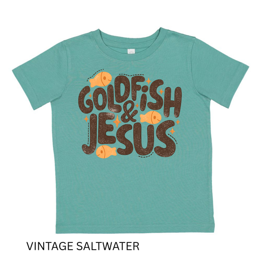Goldfish & Jesus Kids Shirt – Christian Toddler Tee Twice the Charm Boutique