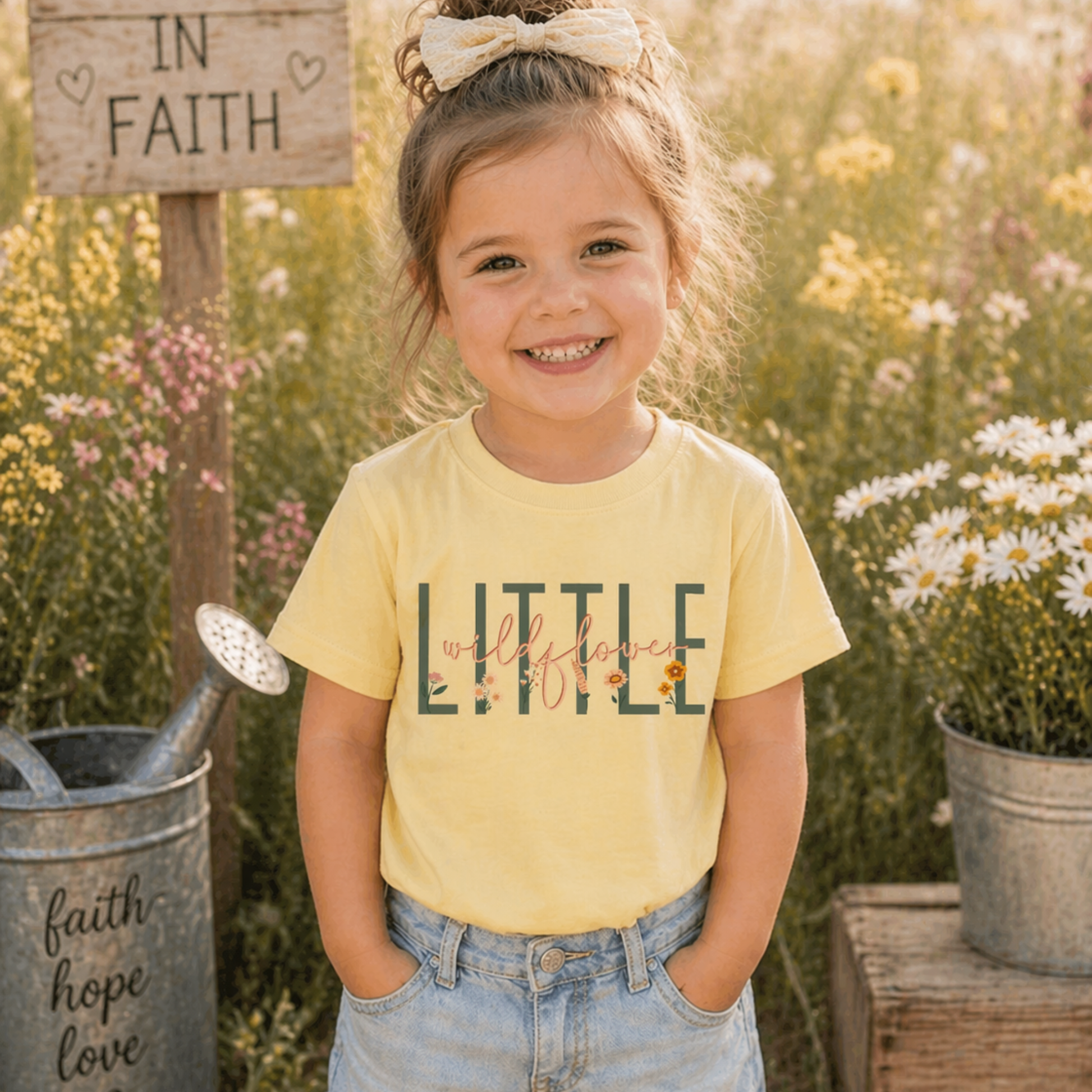 Little Wildflower Kids Shirt – Floral Toddler Tee Twice the Charm Boutique