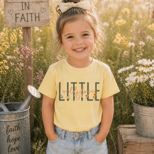 Little Wildflower Kids Shirt – Floral Toddler Tee Twice the Charm Boutique