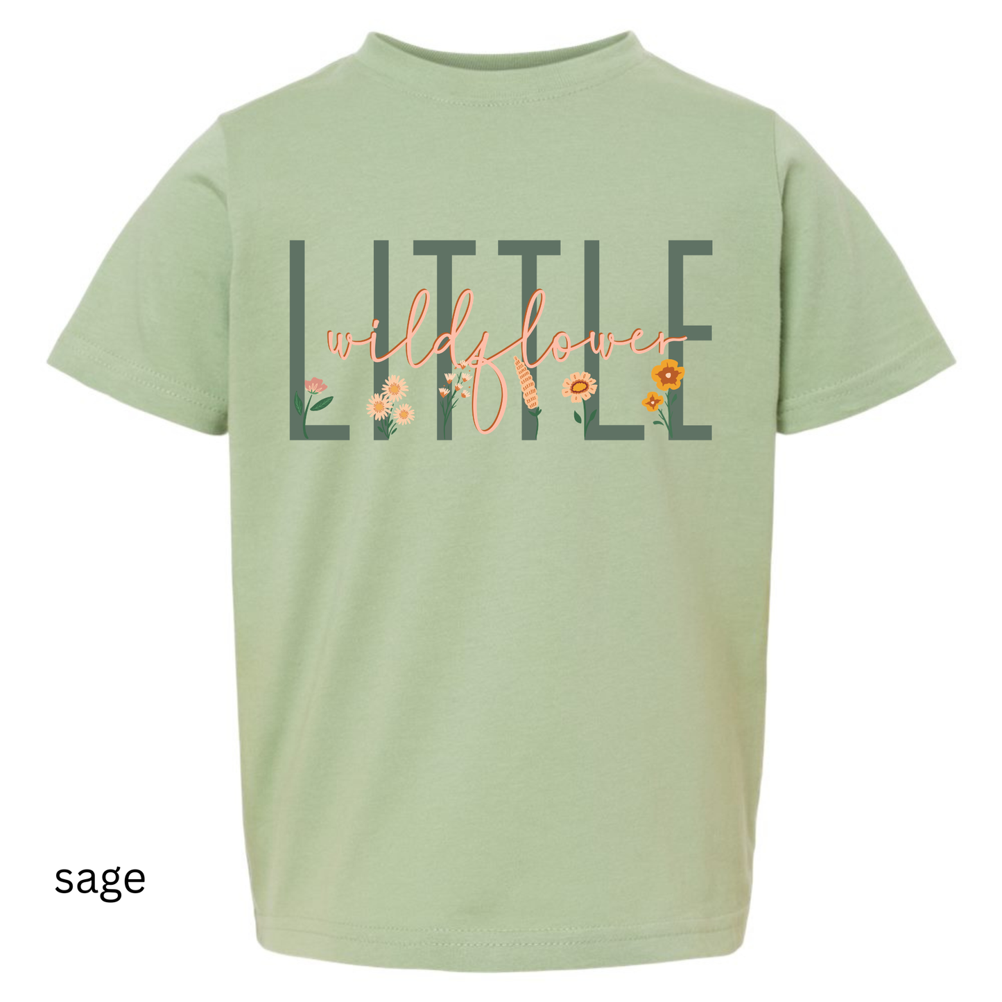 Little Wildflower Kids Shirt – Floral Toddler Tee Twice the Charm Boutique
