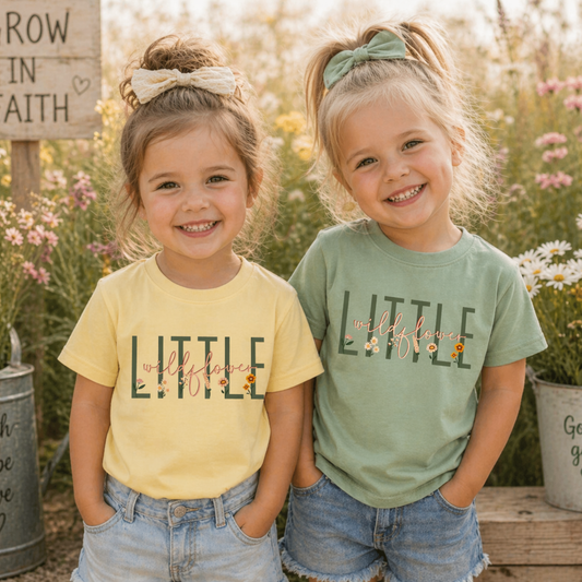 Little Wildflower Kids Shirt – Floral Toddler Tee Twice the Charm Boutique