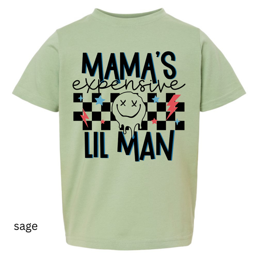 Mama’s Expensive Lil Man Kids Shirt – Funny Toddler Boy Tee Twice the Charm Boutique