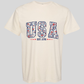 USA Floral Patriotic Graphic Tee Twice the Charm Boutique