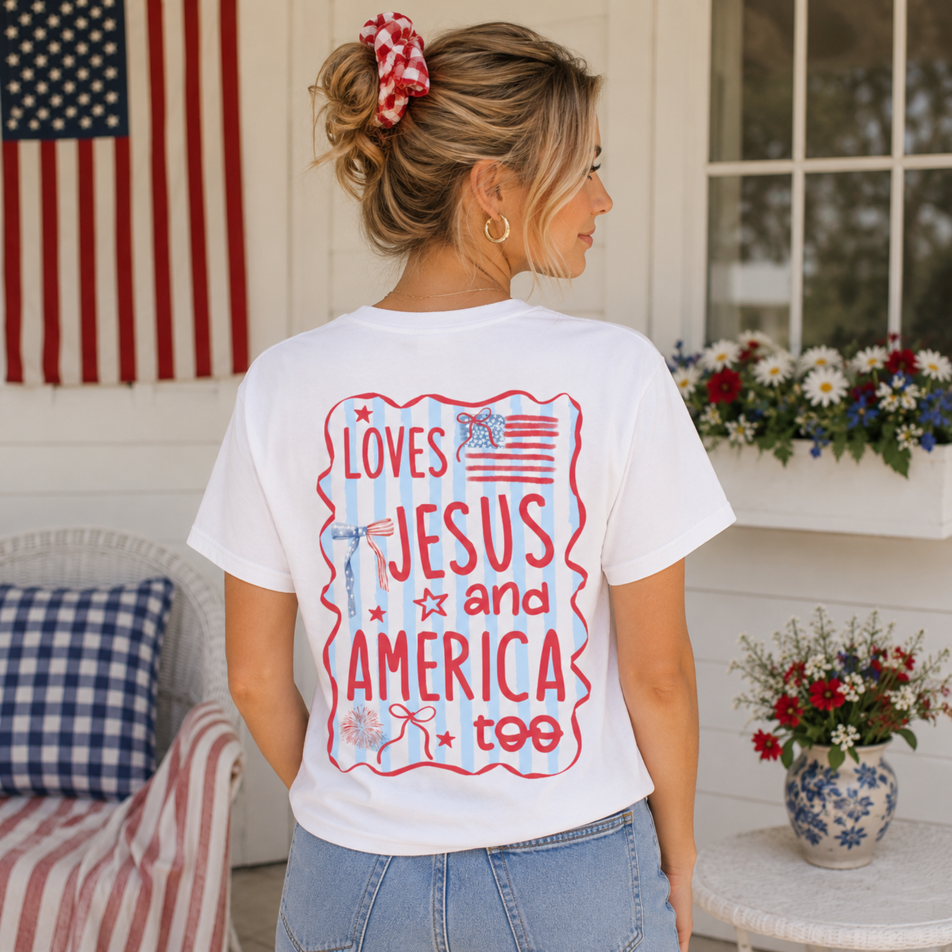 Loves Jesus and America Too Twice the Charm Boutique