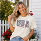 USA Floral Patriotic Graphic Tee Twice the Charm Boutique