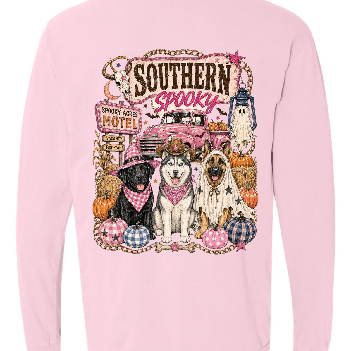 Southern Spooky Comfort Colors Long Sleeve Tee