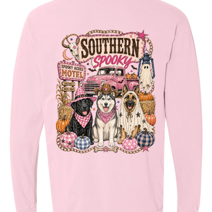 Southern Spooky Comfort Colors Long Sleeve Tee