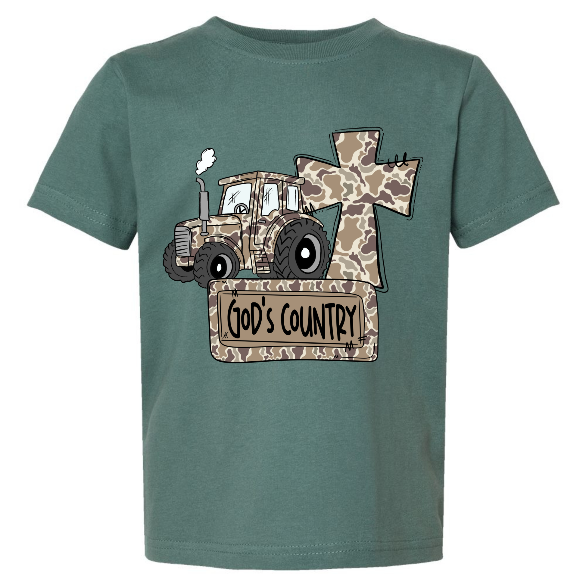 God’s Country Tractor Kids Shirt – Christian Farm Toddler Tee Twice the Charm Boutique