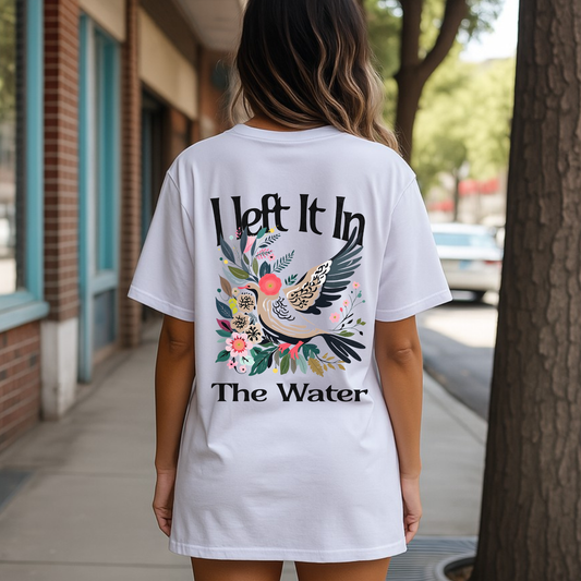 Left It In The Water Dove Graphic Tee | Comfort Colors White Christian Shirt Twice the Charm Boutique