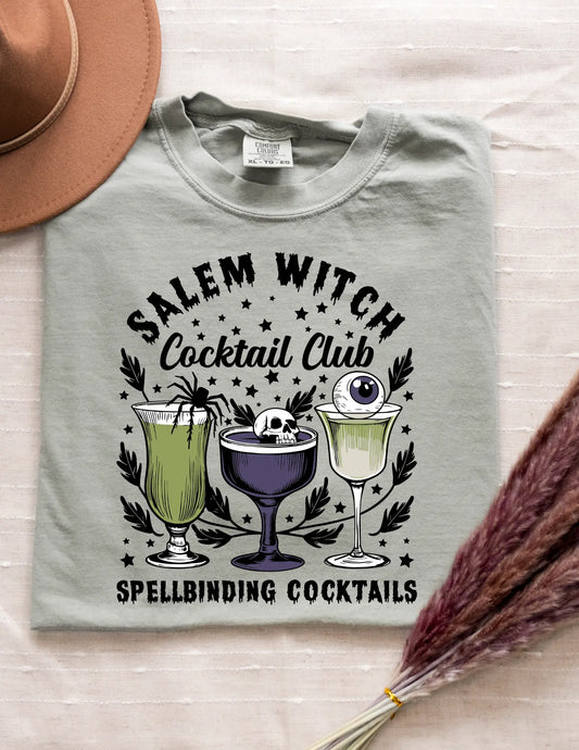 Salem Witch Cocktail Club T-Shirt – Spellbinding Cocktails | Comfort Colors Bay Twice the Charm Boutique