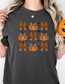 Pumpkin & Leopard Bow Halloween T-Shirt – Cute Fall Comfort Colors Pepper Tee
