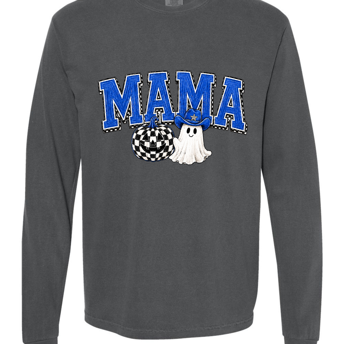 Mama Halloween Comfort Colors Long Sleeve Tee