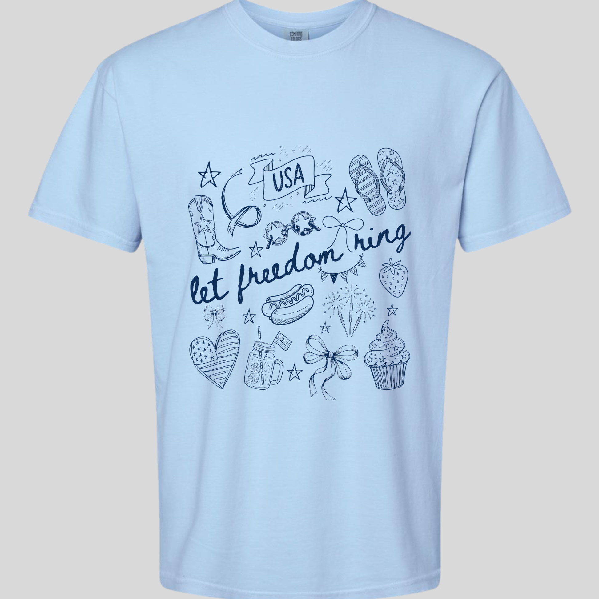 Let Freedom Ring Patriotic Graphic Tee Twice the Charm Boutique