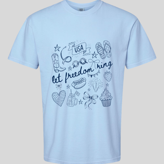 Let Freedom Ring Patriotic Graphic Tee Twice the Charm Boutique