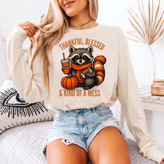 Thankful, Blessed & Kind of a Mess Graphic Tee