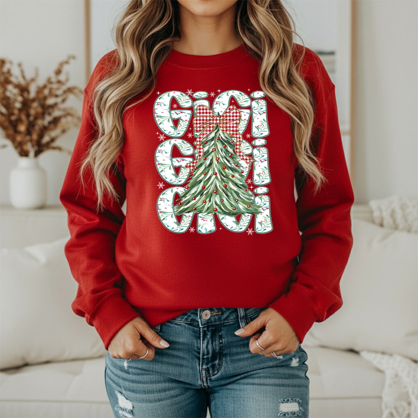 Christmas Gigi Gildan Sweatshirt – Festive Grandmother Holiday Crewneck