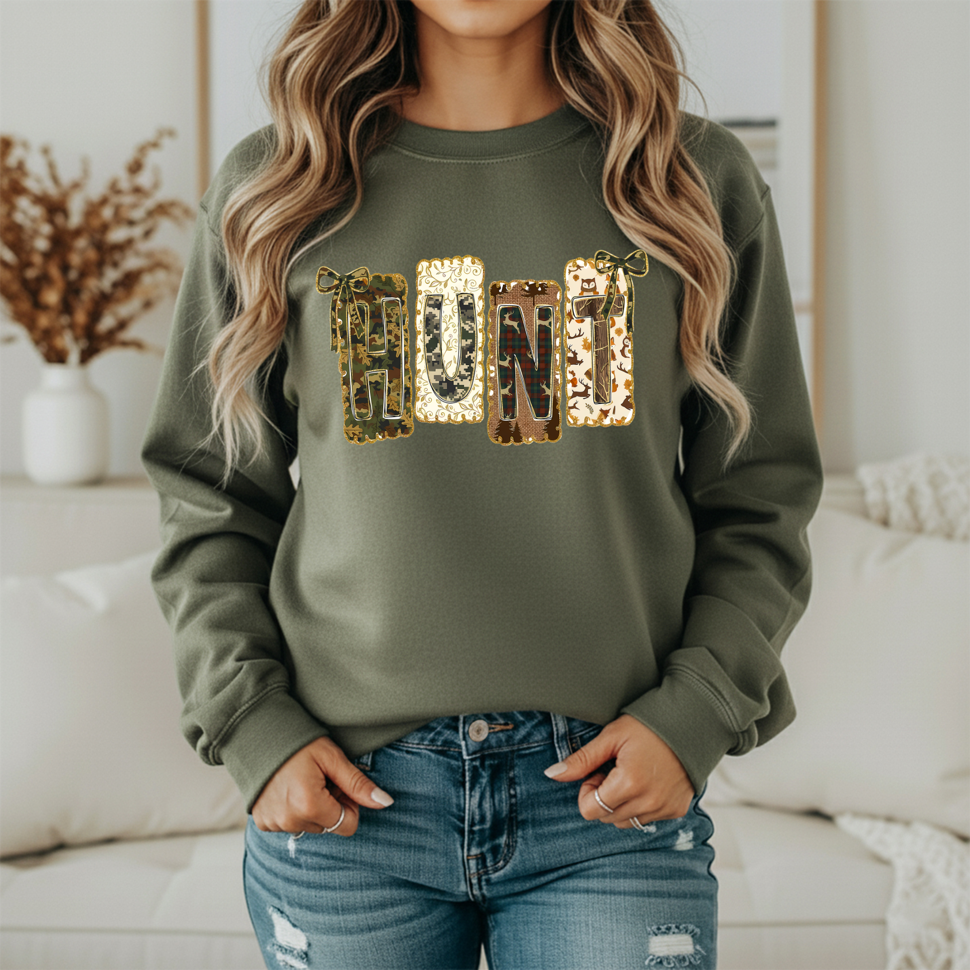 HUNT Patchwork Graphic Sweatshirt Twice the Charm Boutique