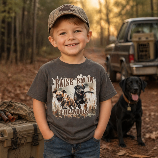 Raise ’Em in the Woods Kids Graphic Tee Twice the Charm Boutique