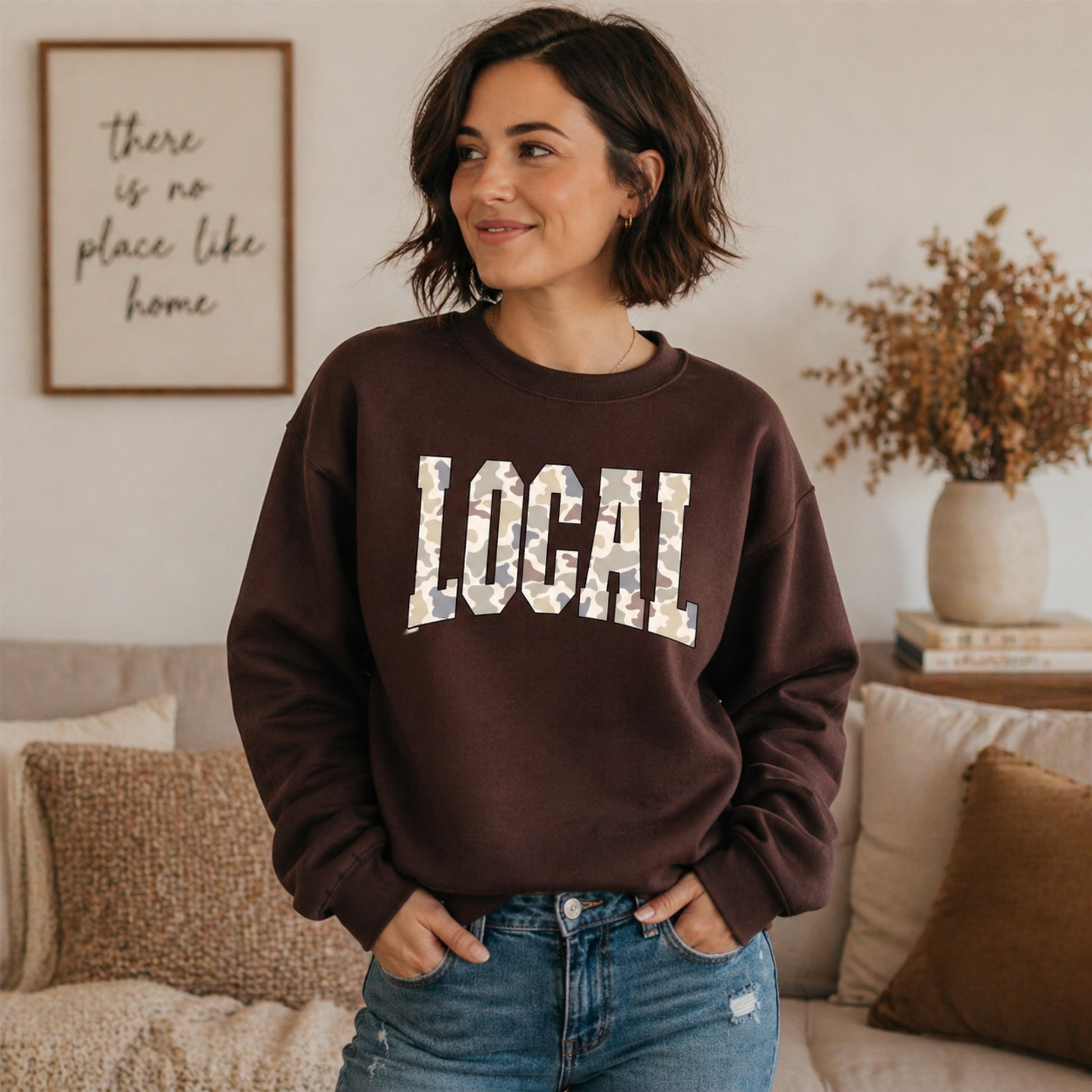 LOCAL Camo Graphic Sweatshirt | Twice the Charm Boutique